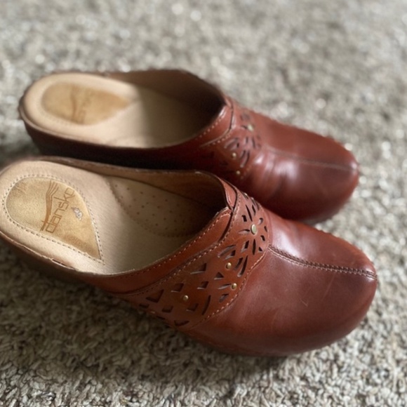 DANSKO Shyanne Leather Mules Clogs Shoes Size 38 - Picture 2 of 5
